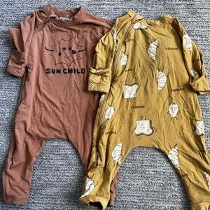 Bonds Kids Pajamas Footies - Brown and Yellow